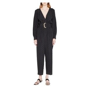 Tanya Taylor Talisia Belted Jumpsuit - Black NWT